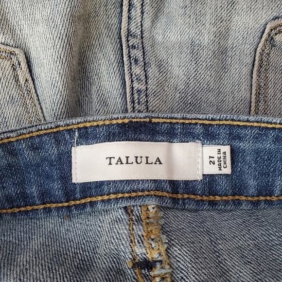 Aritzia Talula Vintage Wash Raw Hem High Rise Shorts 27 - Picture 7 of 9